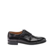 Trento Double Monk TOP Calf Testoni , Black , Heren