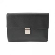 Pre-owned Leather clutches Louis Vuitton Vintage , Black , Dames