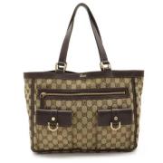 Pre-owned Canvas gucci-bags Gucci Vintage , Beige , Dames