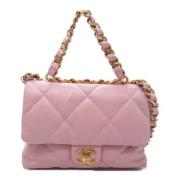 Pre-owned Leather handbags Chanel Vintage , Pink , Dames