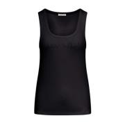 Zwart Logo Tank Top Moncler , Black , Dames