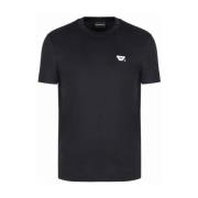 Heren Crew Neck Essential T-Shirt Armani , Black , Heren