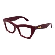 Burgundy Brillenmontuur Bottega Veneta , Red , Unisex