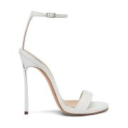 Marta Leren Sandaal Casadei , White , Dames