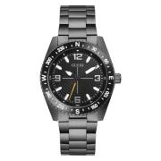 Roestvrij Staal Zwarte Herenhorloge Guess , Black , Heren