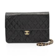 Pre-owned Leather shoulder-bags Chanel Vintage , Black , Dames