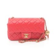 Pre-owned Leather shoulder-bags Chanel Vintage , Red , Dames