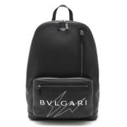 Pre-owned Leather backpacks Bvlgari Vintage , Black , Heren