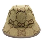 Pre-owned Canvas hats Gucci Vintage , Beige , Heren