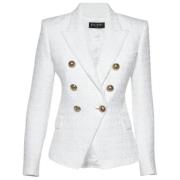 Pre-owned Fabric outerwear Balmain Pre-owned , White , Dames