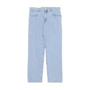 Denim Broken Bleach Jeans Amish , Blue , Heren