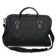 Pre-owned Canvas handbags Gucci Vintage , Black , Unisex