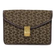 Pre-owned Canvas clutches Celine Vintage , Brown , Dames