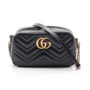 Pre-owned Leather shoulder-bags Gucci Vintage , Black , Dames