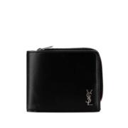 Pre-owned Leather wallets Yves Saint Laurent Vintage , Black , Heren