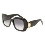 Zwarte Acetaat Dames Zonnebril Lanvin , Black , Dames