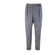 Grijze Regular Fit Broek met Riemlussen Paolo Pecora , Gray , Heren