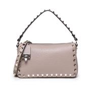 Rockstud Schoudertas in Taupe Valentino Garavani , Beige , Dames