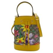 Pre-owned Canvas shoulder-bags Gucci Vintage , Yellow , Dames