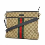 Pre-owned Canvas shoulder-bags Gucci Vintage , Beige , Dames