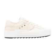 Witte Haute Sneakers met Metallic Details Philippe Model , White , Dam...