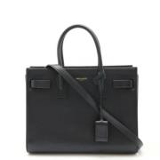 Pre-owned Leather handbags Yves Saint Laurent Vintage , Black , Dames