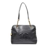 Pre-owned Leather chanel-bags Chanel Vintage , Black , Dames