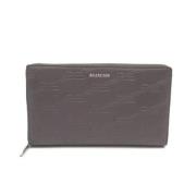 Pre-owned Leather wallets Balenciaga Vintage , Gray , Dames