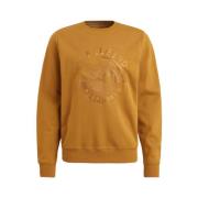 Dubbelzijdige Crewneck Sweater PME Legend , Brown , Heren