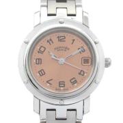 Pre-owned Stainless Steel watches Hermès Vintage , Pink , Dames