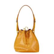 Pre-owned Leather handbags Louis Vuitton Vintage , Yellow , Dames