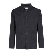 Lichte Denim Overshirt Paolo Pecora , Blue , Heren