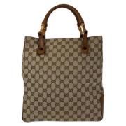 Pre-owned Canvas gucci-bags Gucci Vintage , Beige , Dames