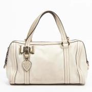 Pre-owned Leather handbags Gucci Vintage , Beige , Dames