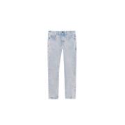 Laaghangende Versleten Spijkerbroek Saint Laurent , Blue , Dames