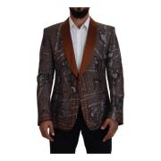 Apenprint Blazer Sicilia Stijl Dolce & Gabbana , Multicolor , Heren