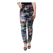 Multicolor Splatter Paint Skinny Denim Jeans Dolce & Gabbana , Multico...