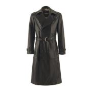 Lange double-breasted trenchcoat John Richmond , Black , Heren