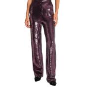 Paillet rechte broek Alma EN Pena , Purple , Dames