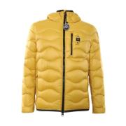 Wave Gewatteerde Hooded Heren Pufferjas Blauer , Yellow , Heren