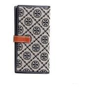 Blauw Logo Slim Portemonnee Accessoires Tory Burch , Multicolor , Dame...