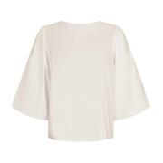 Lorraine Poplin Blouse Ivory Neo Noir , Beige , Dames