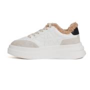 Witte Sneakers met Eco-Bont Inzetstukken ASH , White , Dames