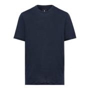 Tencel Wolmix T-Shirt Boggi Milano , Blue , Heren