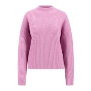 Softwool Opstaande Kraag Pullover Fynch-Hatton , Pink , Dames