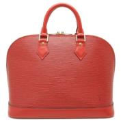 Pre-owned Leather handbags Louis Vuitton Vintage , Red , Dames