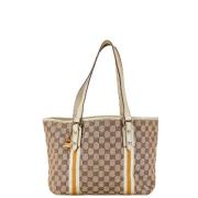 Pre-owned Canvas handbags Gucci Vintage , Beige , Dames