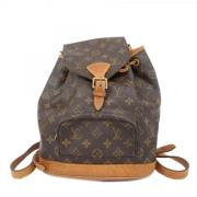 Pre-owned Fabric backpacks Louis Vuitton Vintage , Brown , Dames