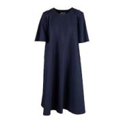 Pre-owned Silk dresses Yves Saint Laurent Vintage , Blue , Dames