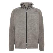 Full-Zip Hoodie in Lichtgewicht Wolmix Scuba Boggi Milano , Gray , Her...